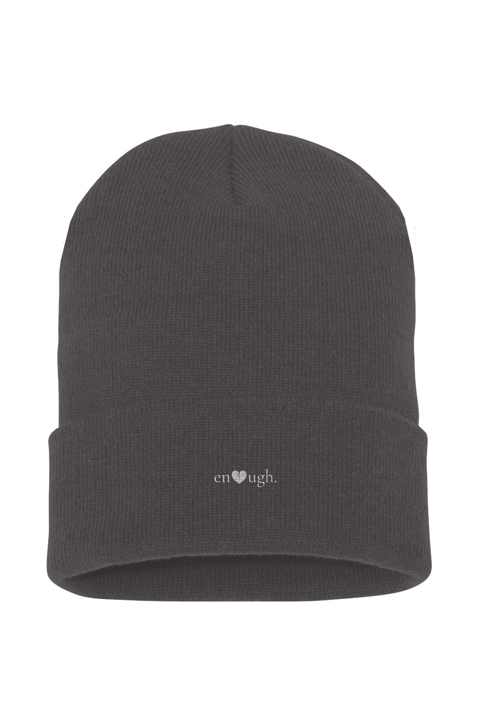 Cuffed Beanie small heart gray
