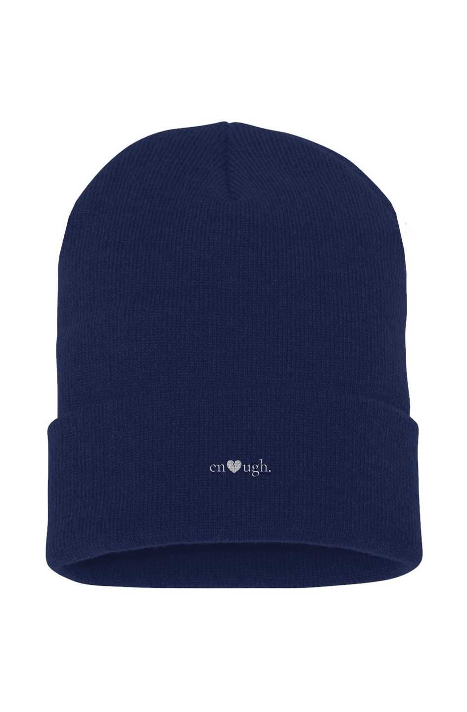 Cuffed Beanie small heart navy