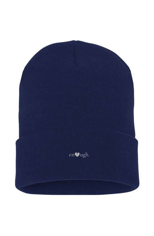 Cuffed Beanie small heart navy